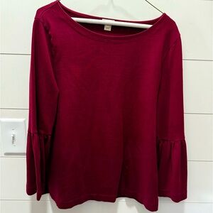 JCrew, size medium, blouse with bell sleeves. EUC, smoke free home